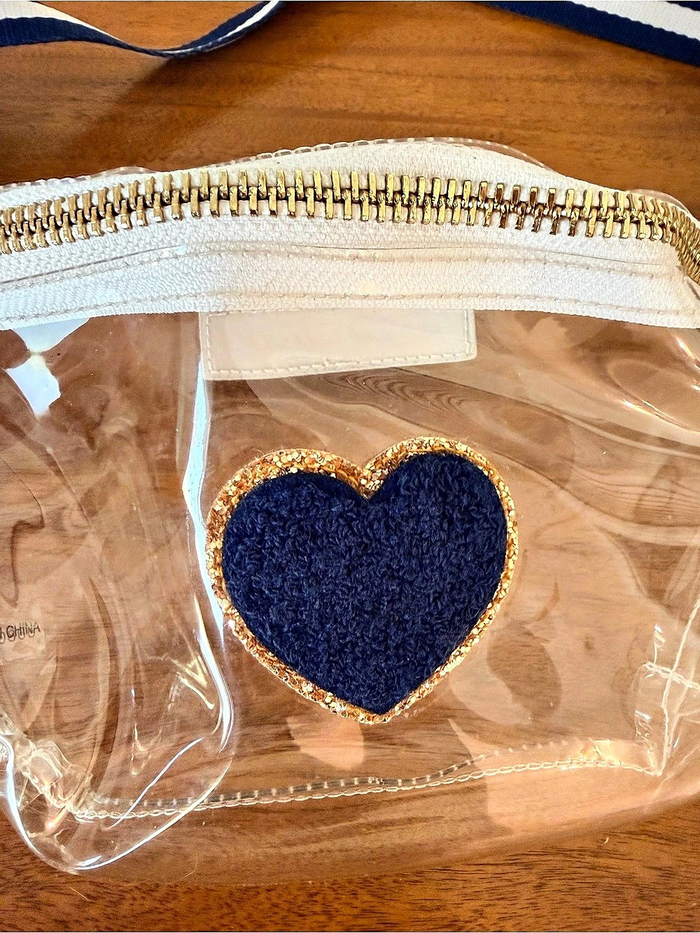 Stoney Clover Lane Clear & Blue Heart Waist Bag - Picture 6 of 8